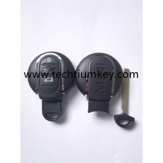 with words on back 3 button remote key shell for BMW Mini